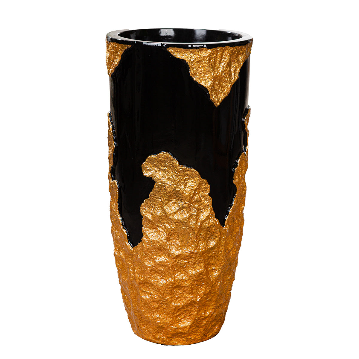 Zwart-gouden plantenbak Famosa 70 cm
