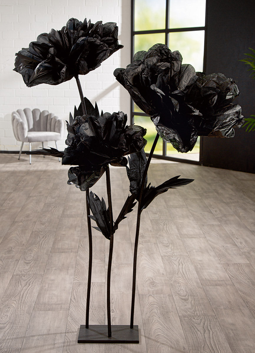 Zwarte Papieren Bloem Decoratie