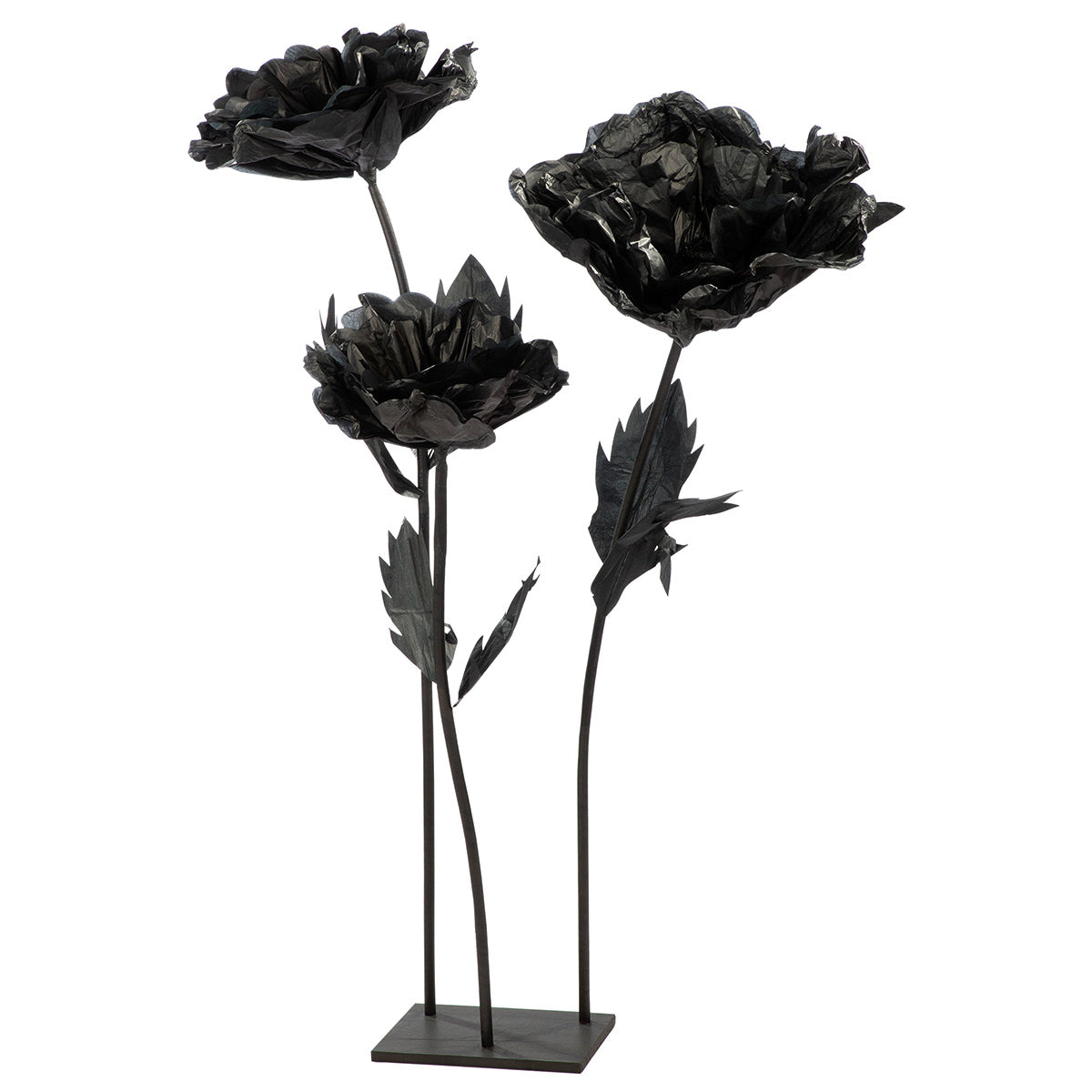 Zwarte Papieren Bloem Decoratie