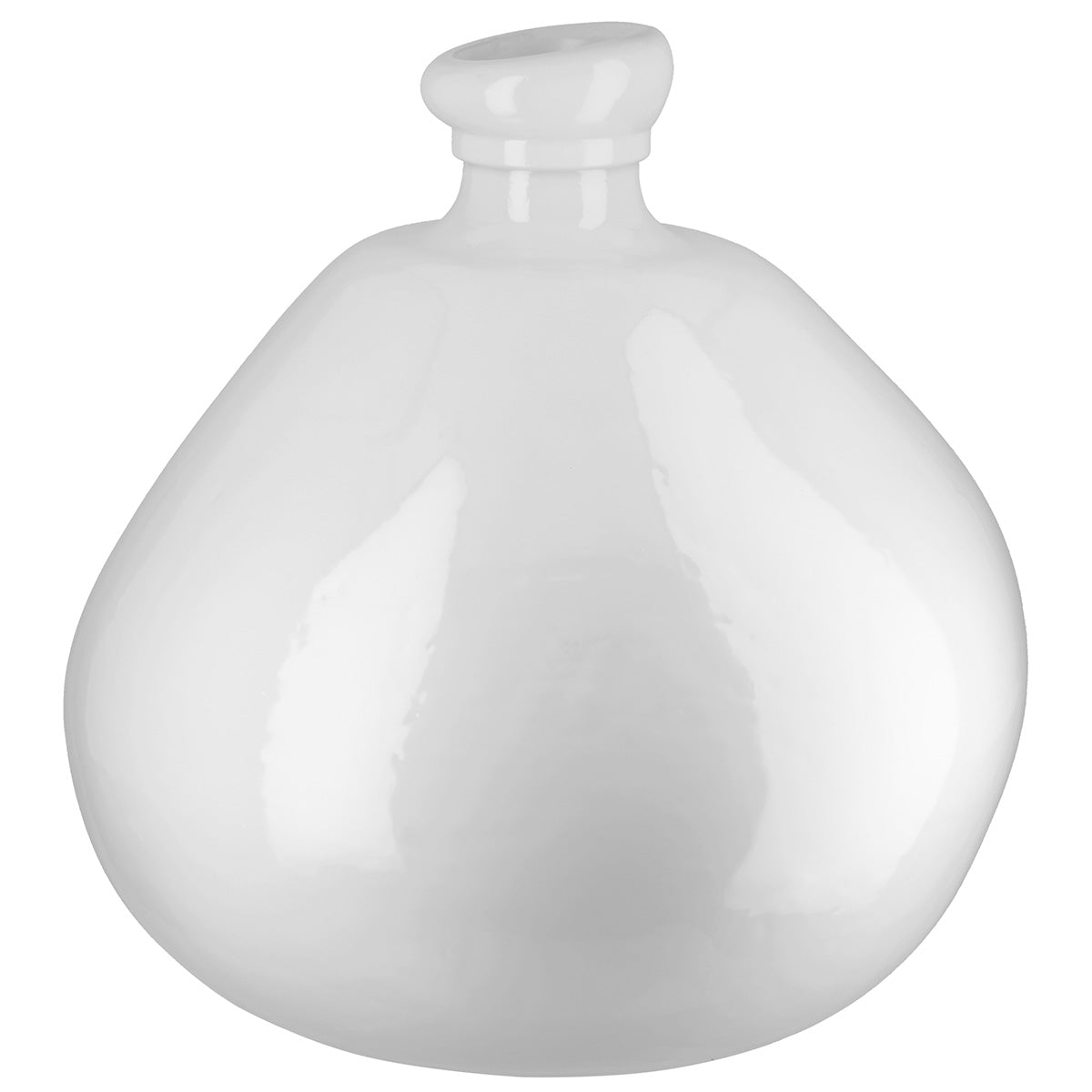 Witte organische vaas Sylt 32 cm