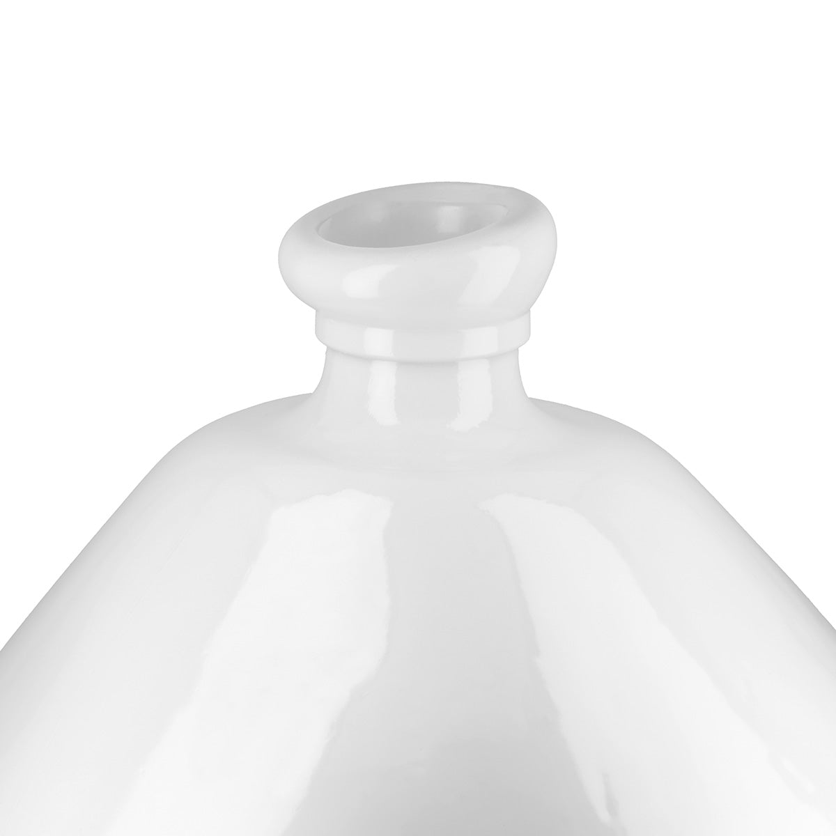Witte organische vaas Sylt 32 cm