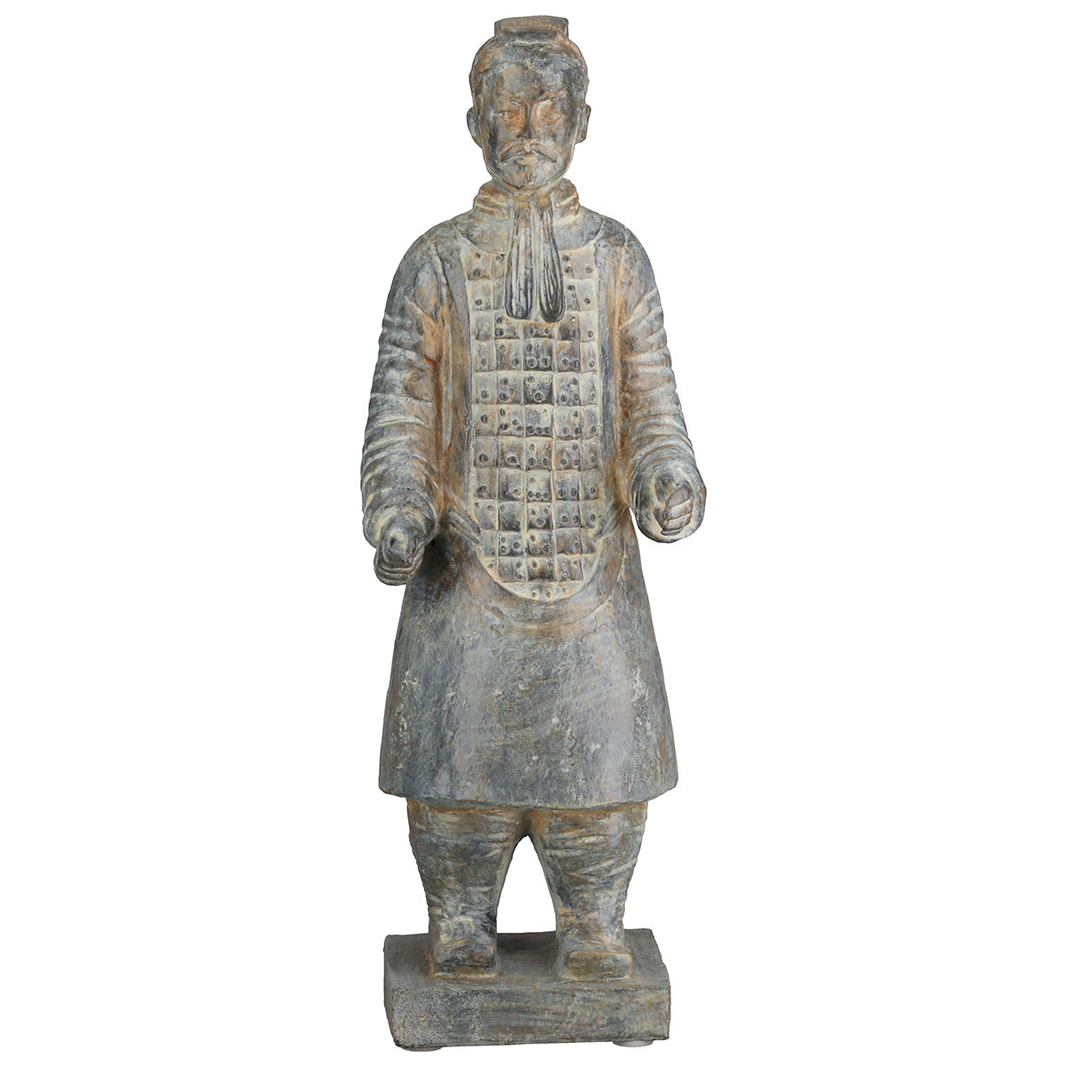 Asia Klei Strijder Sculptuur Grijs