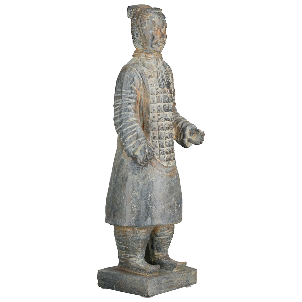 Asia Klei Strijder Sculptuur Grijs