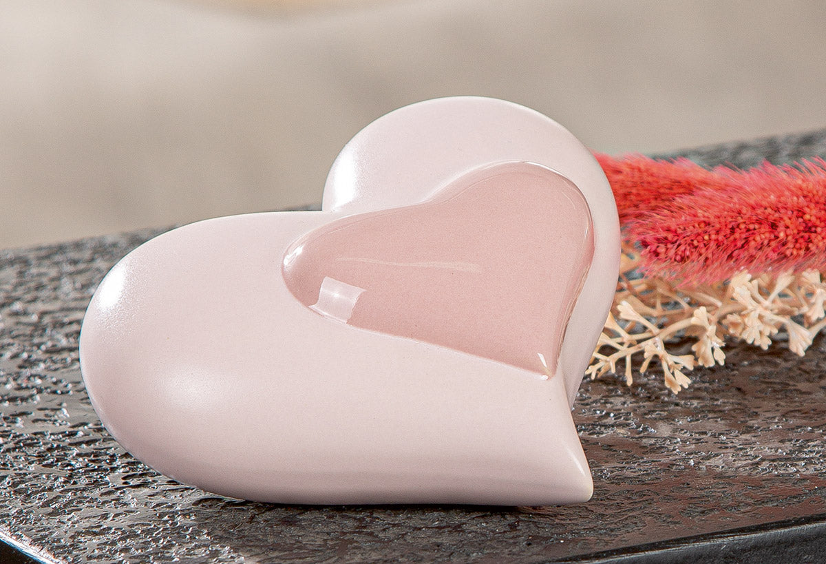 Keramisch Hart Herz Roze Decoratie