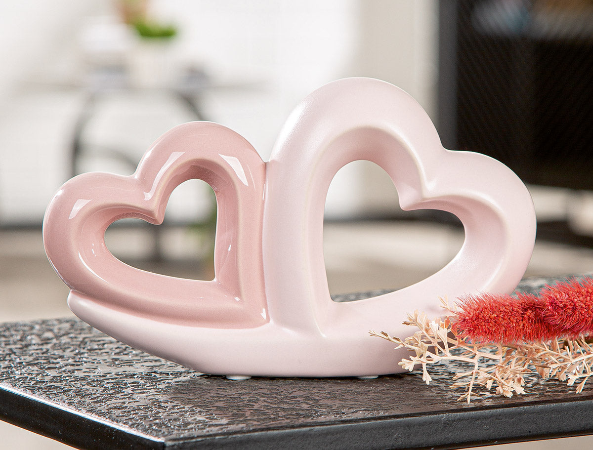 Keramisch Hart Herz Roze Decoratie