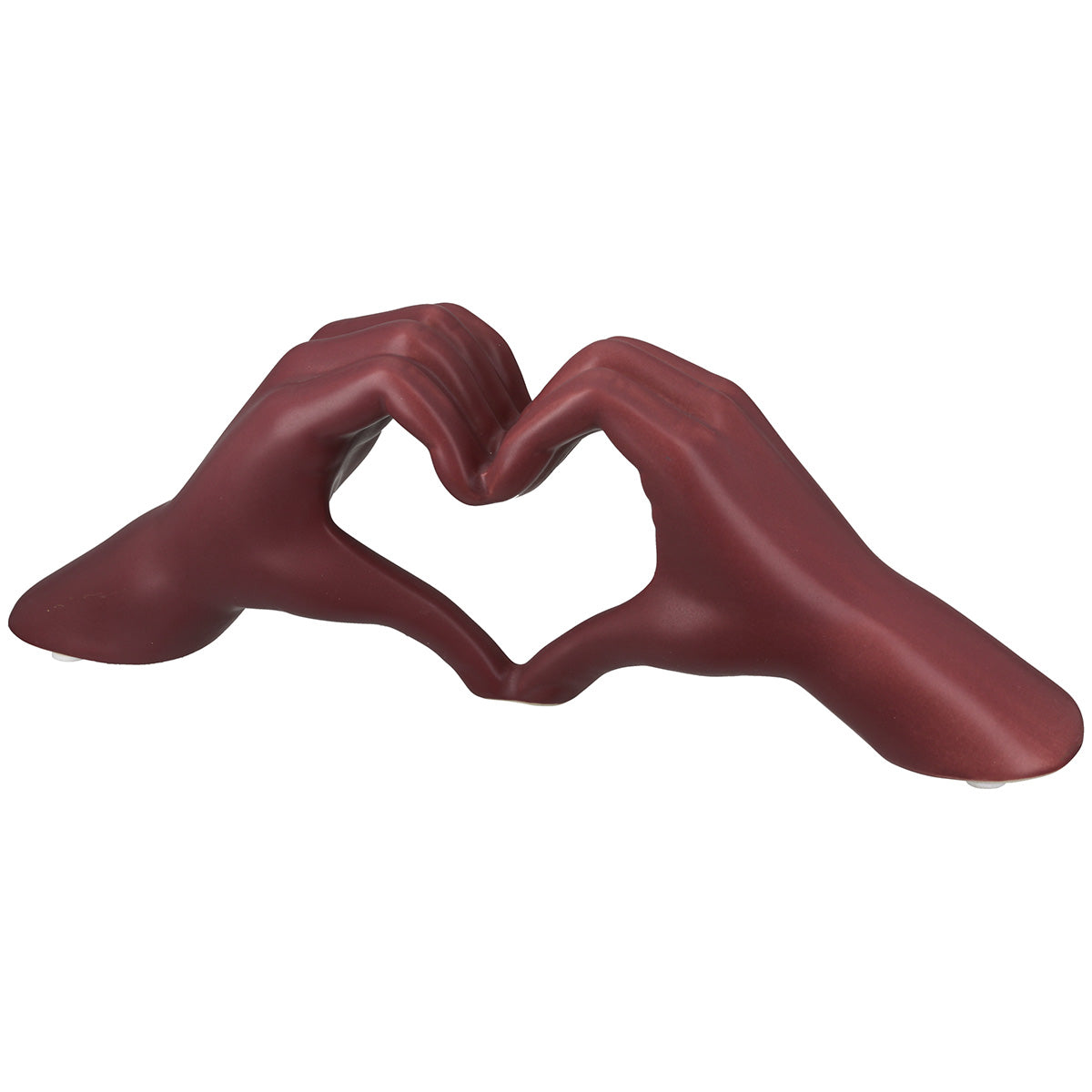 Mat Donkerrood Keramisch Hart 31 cm
