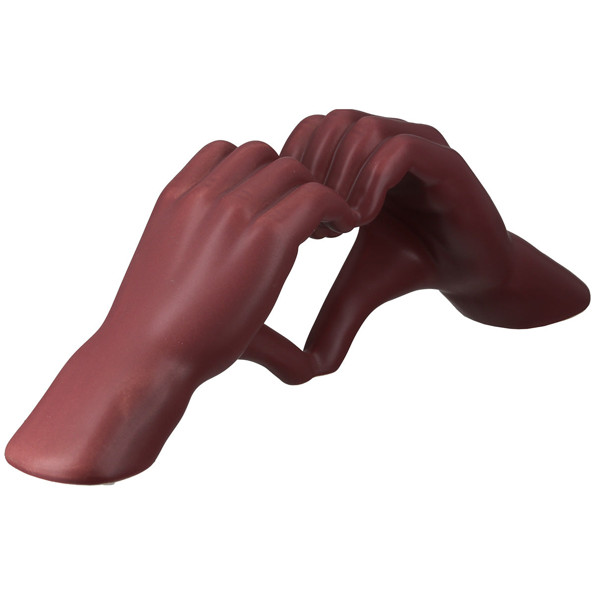 Mat Donkerrood Keramisch Hart 31 cm