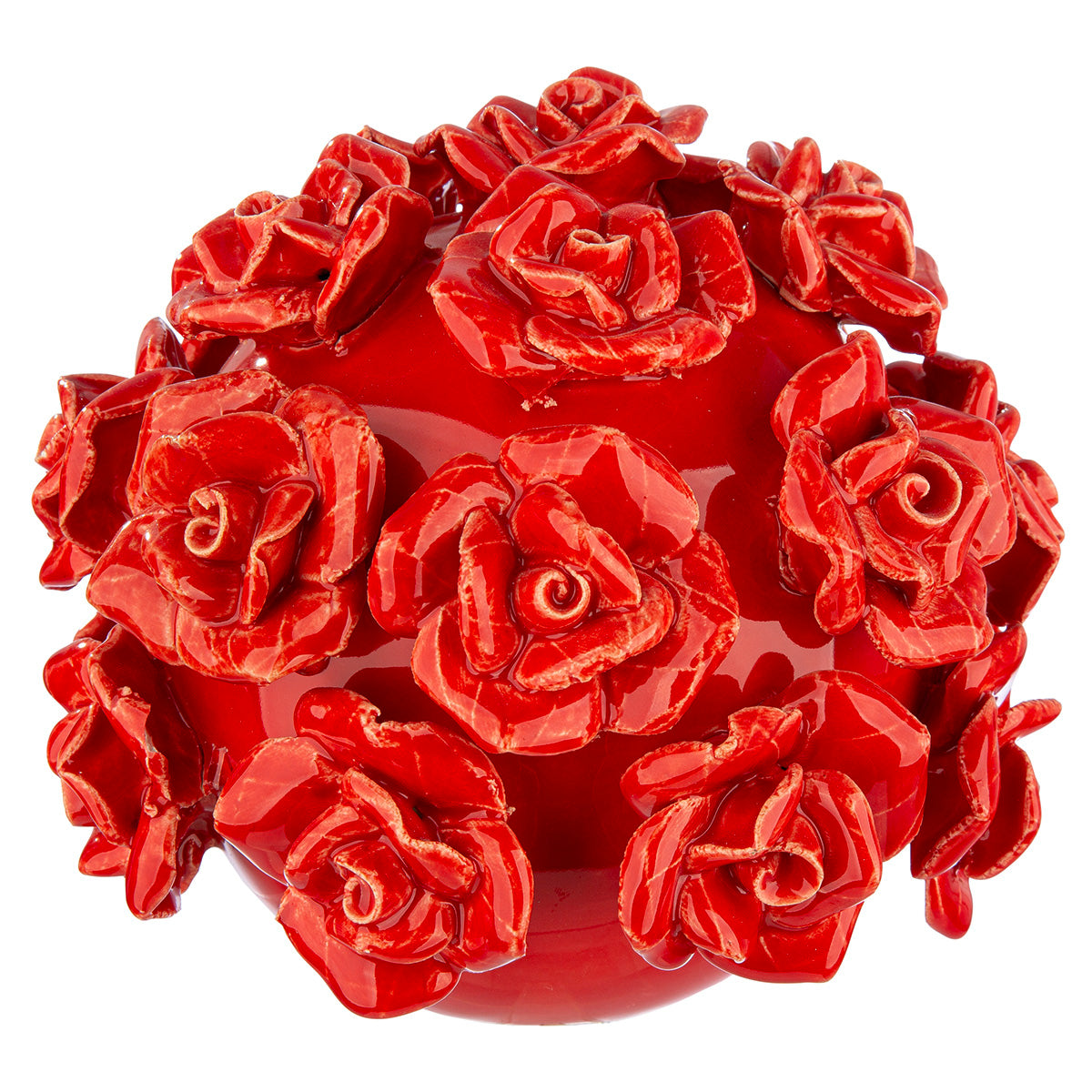 Decoratieve Rozenbol Rood 13.5 cm