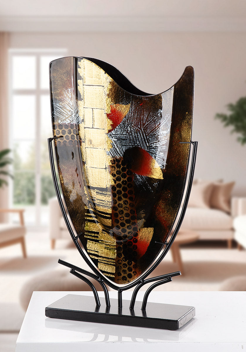 Zwarte Vloervaas Dixion 48 cm