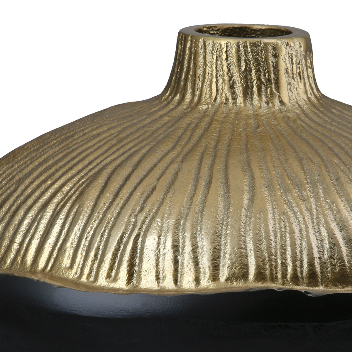 Ronde vaas Prero zwart-goud 24 cm