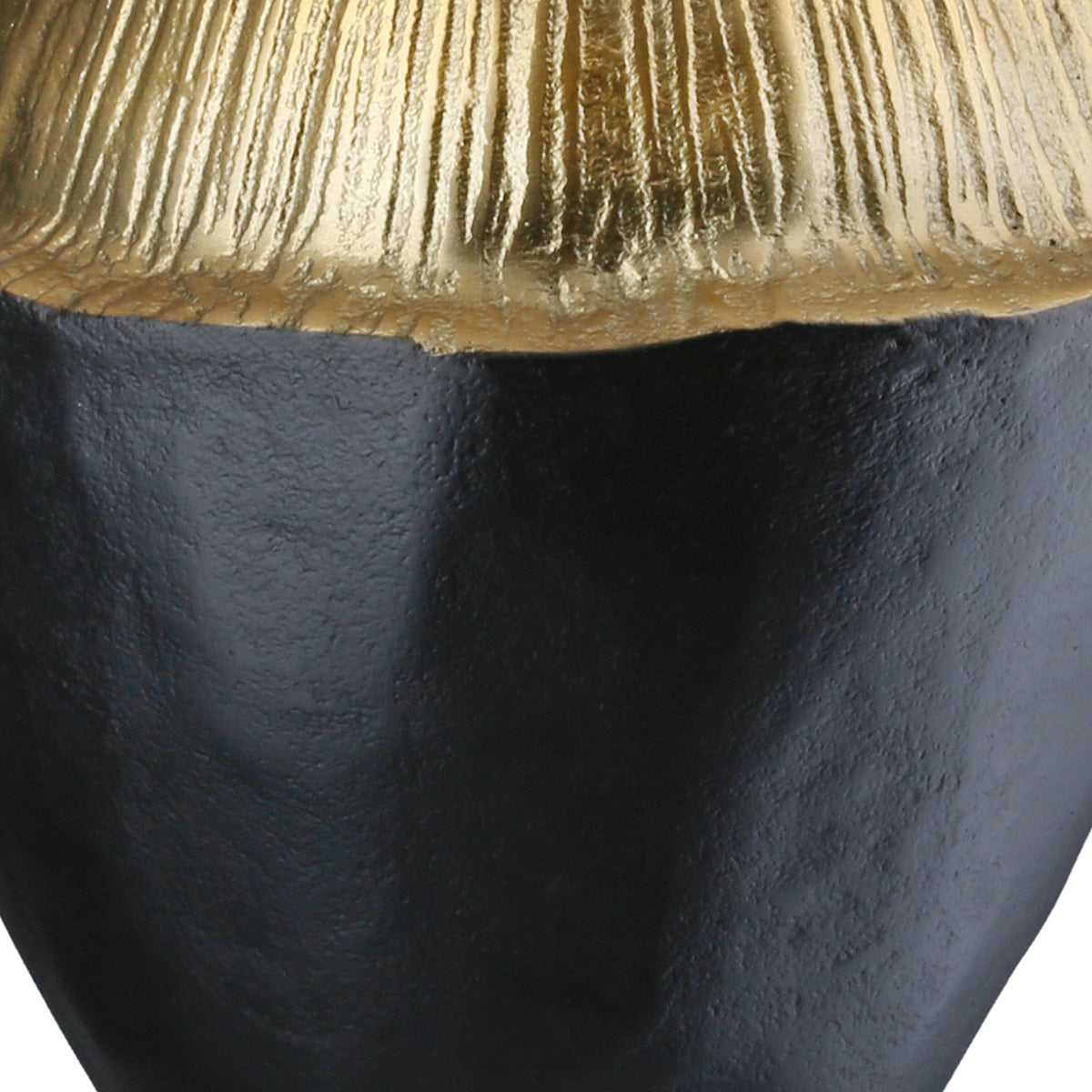 Ronde Prero vaas zwart-goud 36 cm