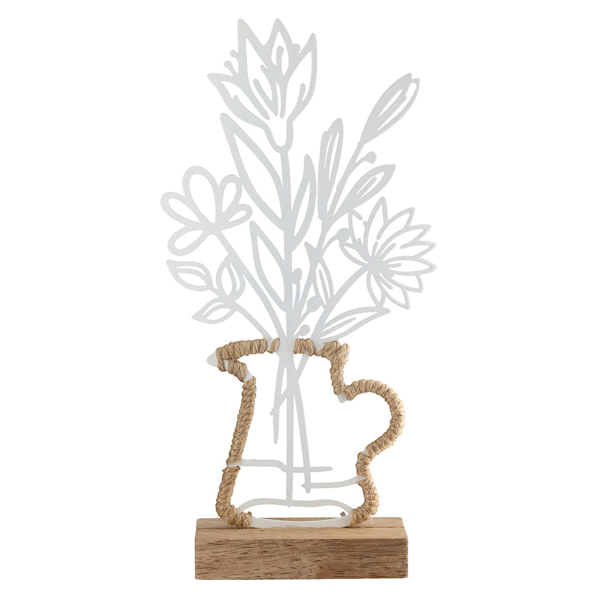 Metalen Bloemdecoratie Vario Wit