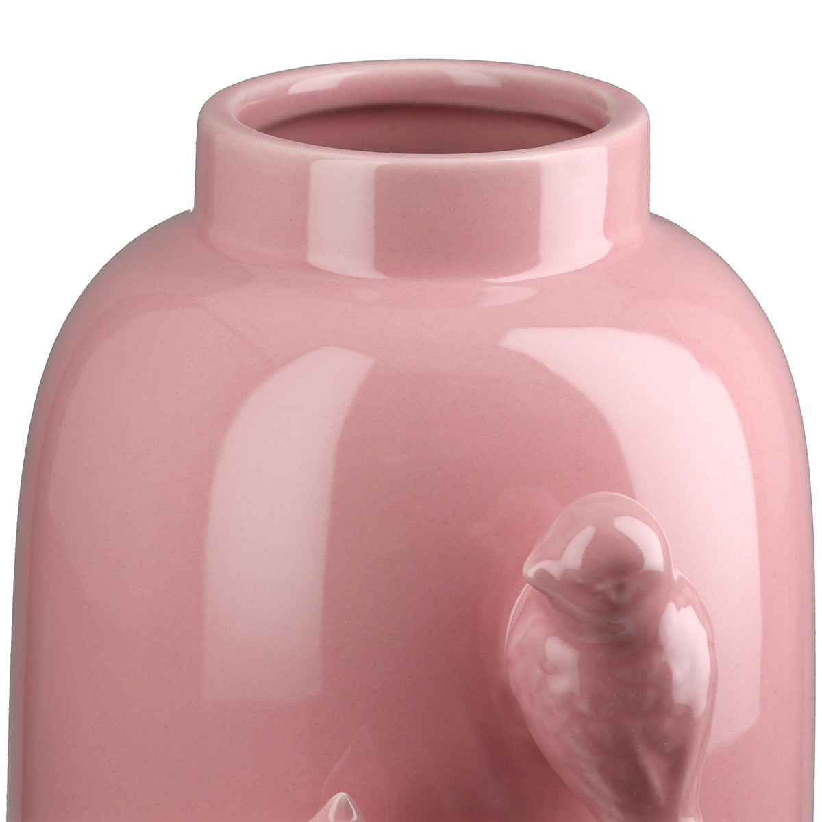 Apus Vaas Roze met Vogelmotief