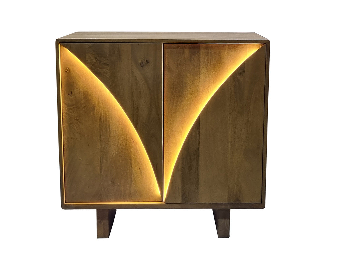 Opulence mangohouten dressoir LED