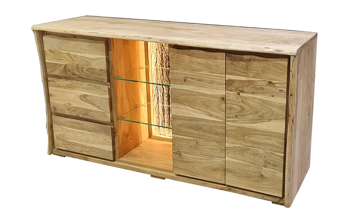 Baumrinde houten dressoir met LED