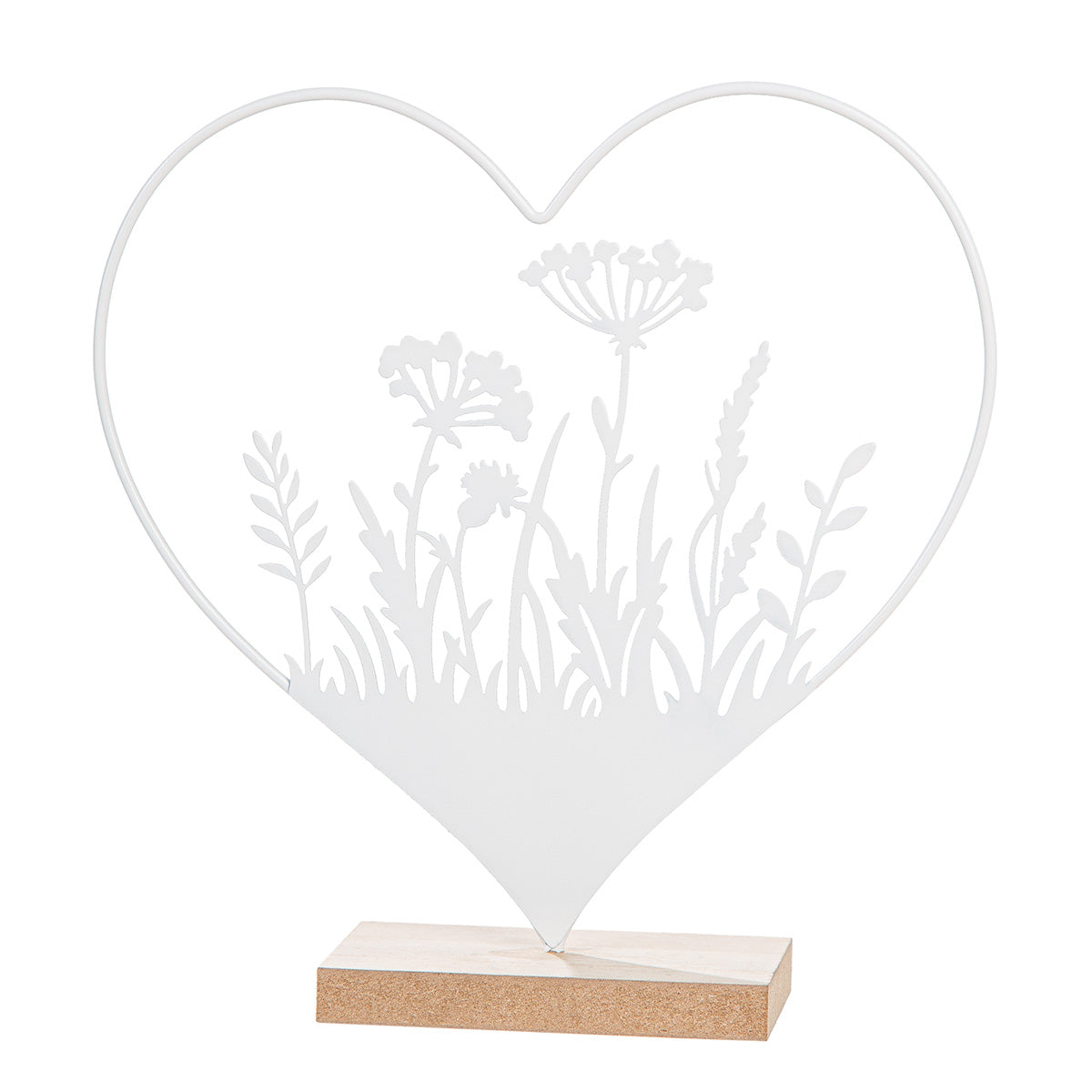 Metalen Hart Decoratie 20 cm Wit