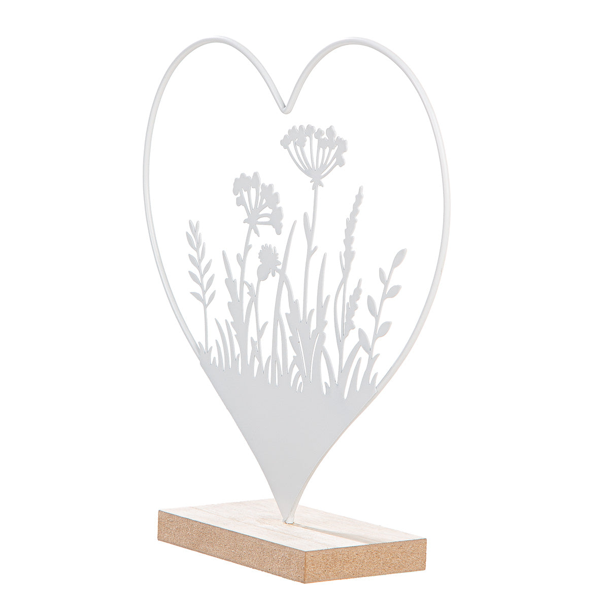 Metalen Hart Decoratie 20 cm Wit