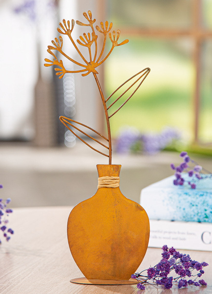 Staand Bloemreliëf Rust 28 cm