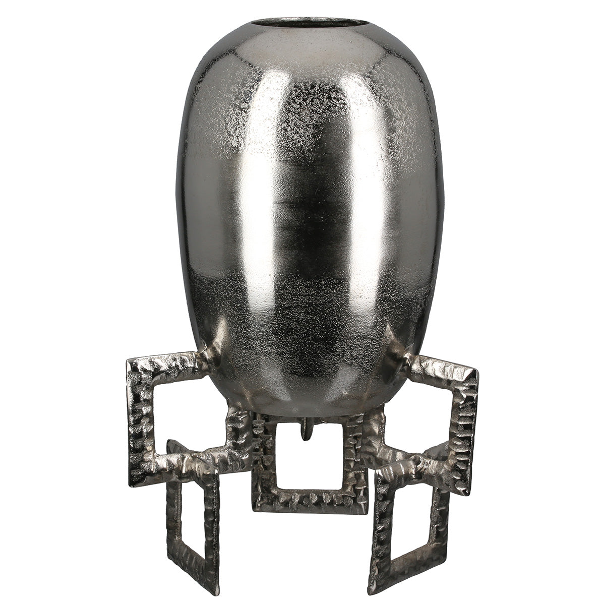 Ronde Vaas Rocket Zilver 40 cm