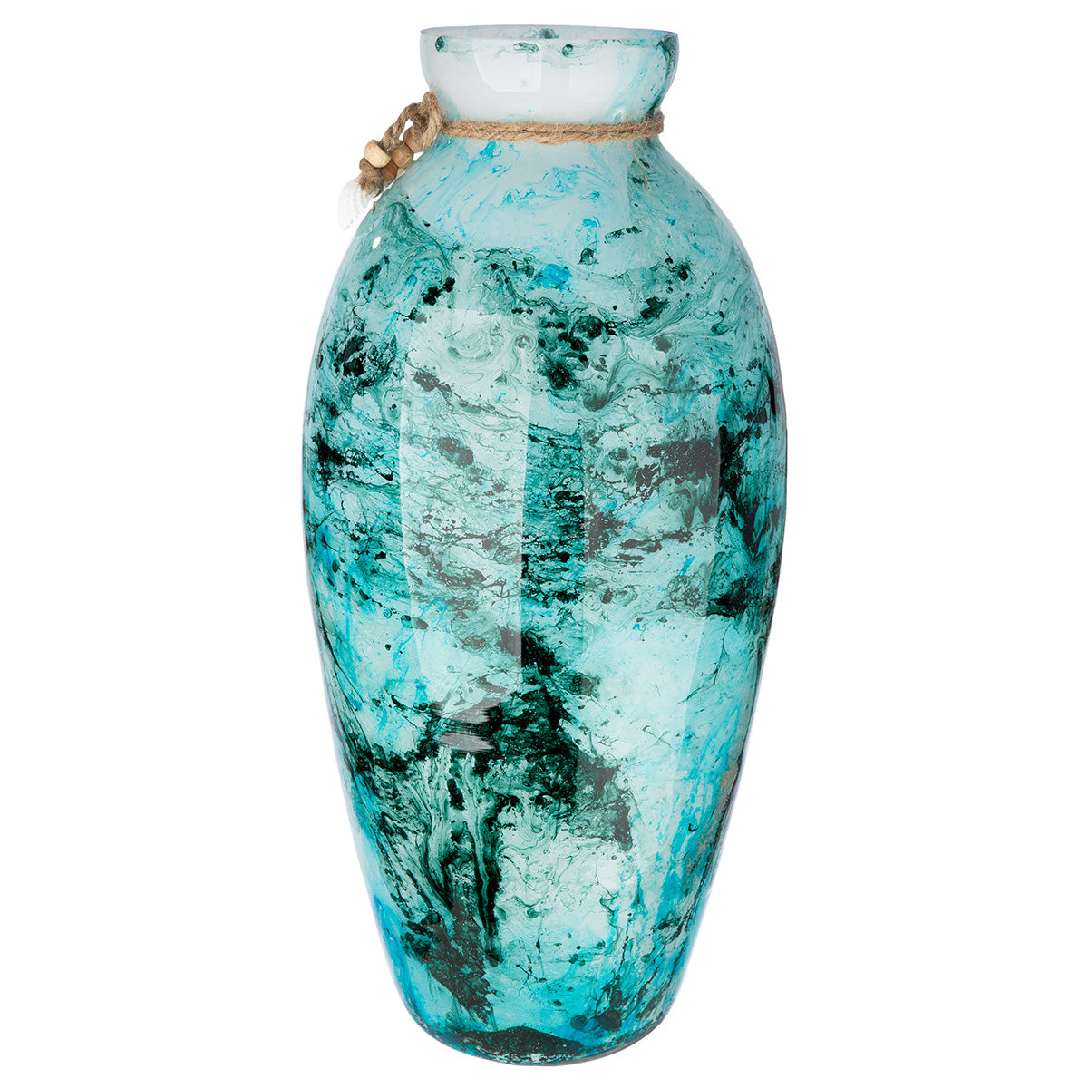 Blauwe decoratieve vaas Azul 37.5 cm