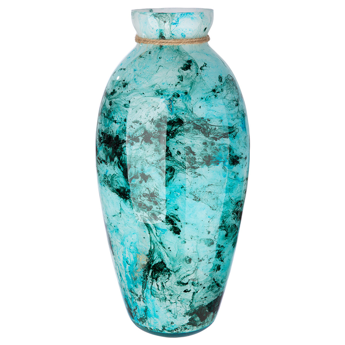 Blauwe decoratieve vaas Azul 37.5 cm