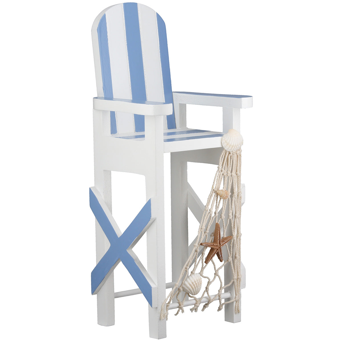 Houten Decoratiestoel Casey Blauw