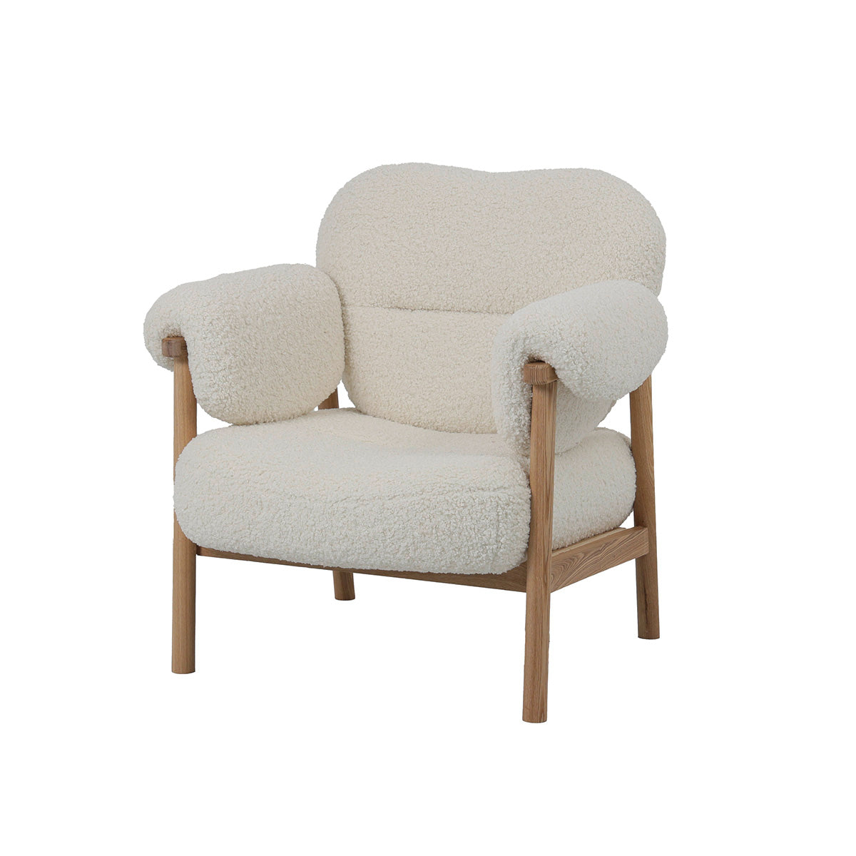 Beige Adhara Fluffy Fauteuil