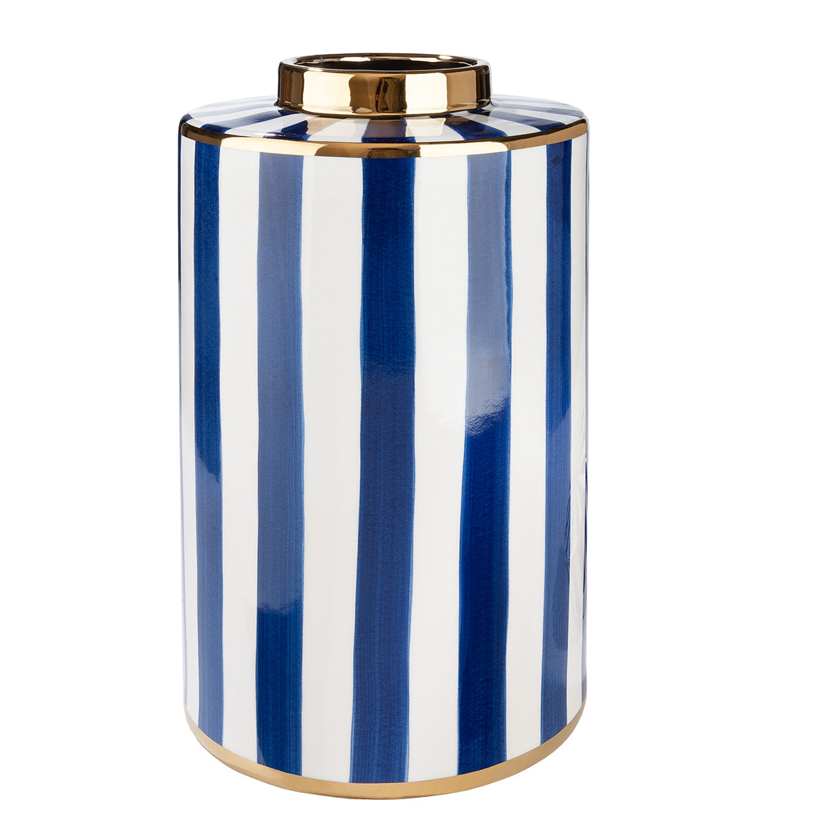 Elio Cilindervaas Blauw Wit 40 cm