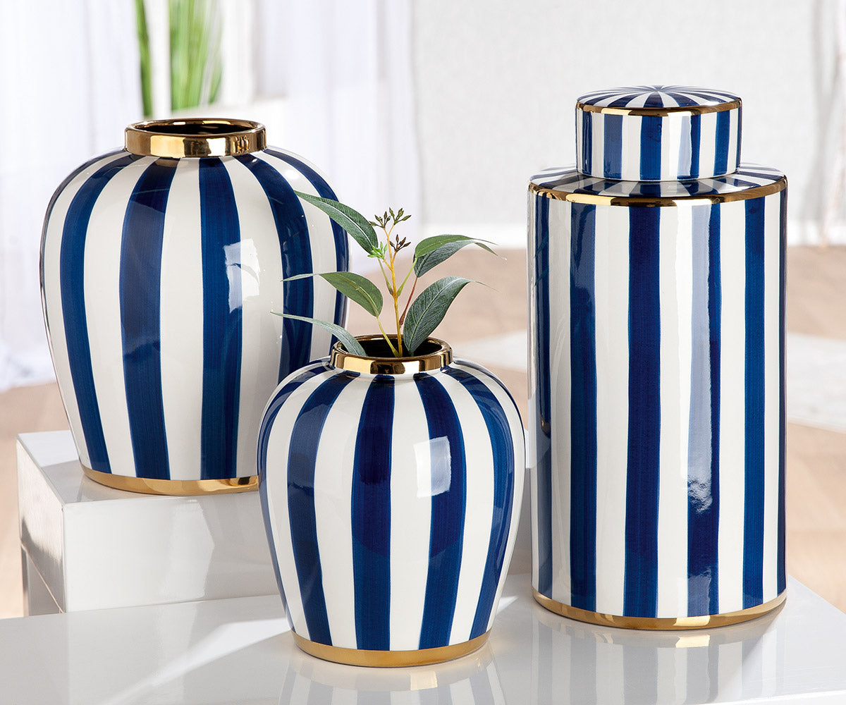 Elio Vazen Set 4-delig Blauw Wit