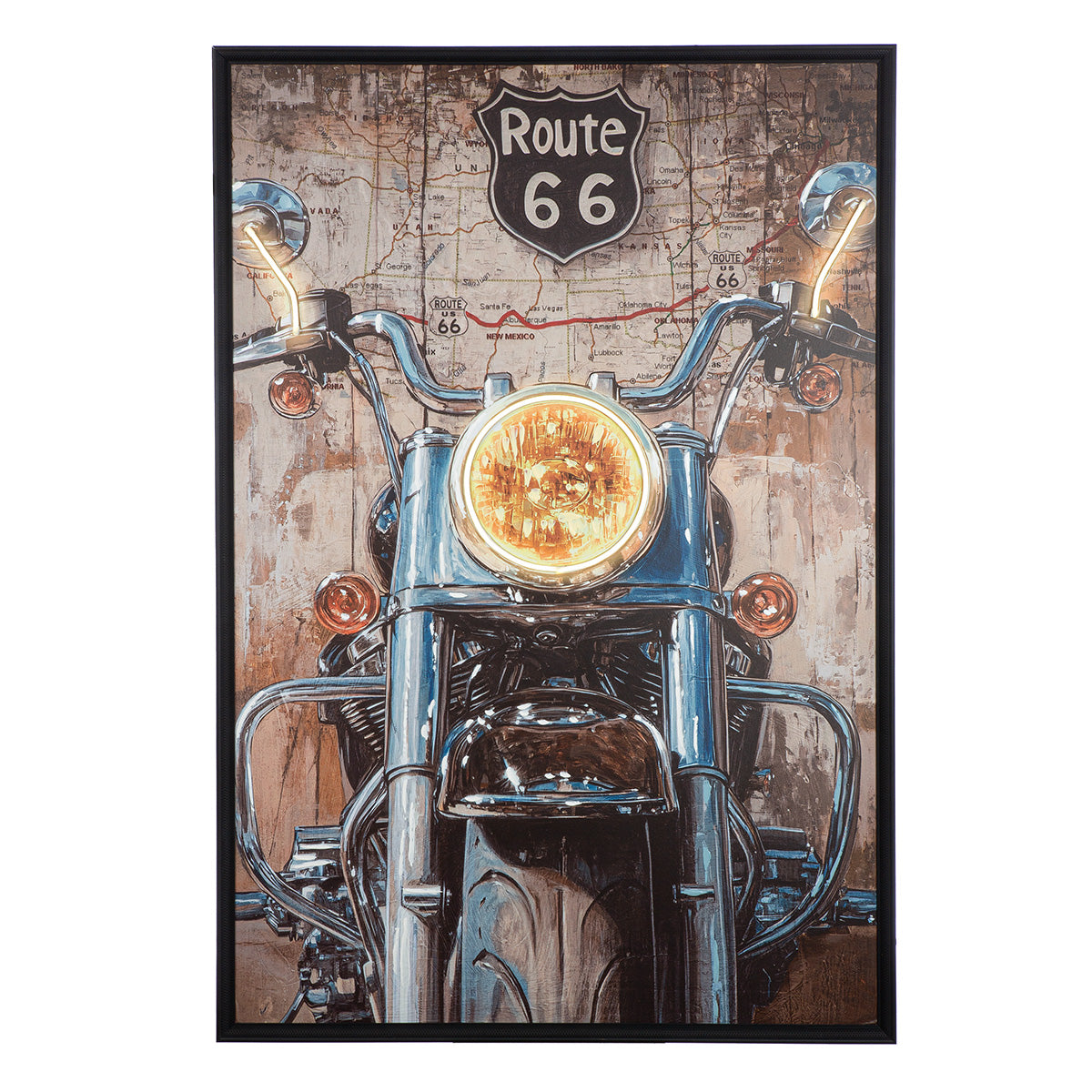 Motorcycle LED-schilderij 123 cm