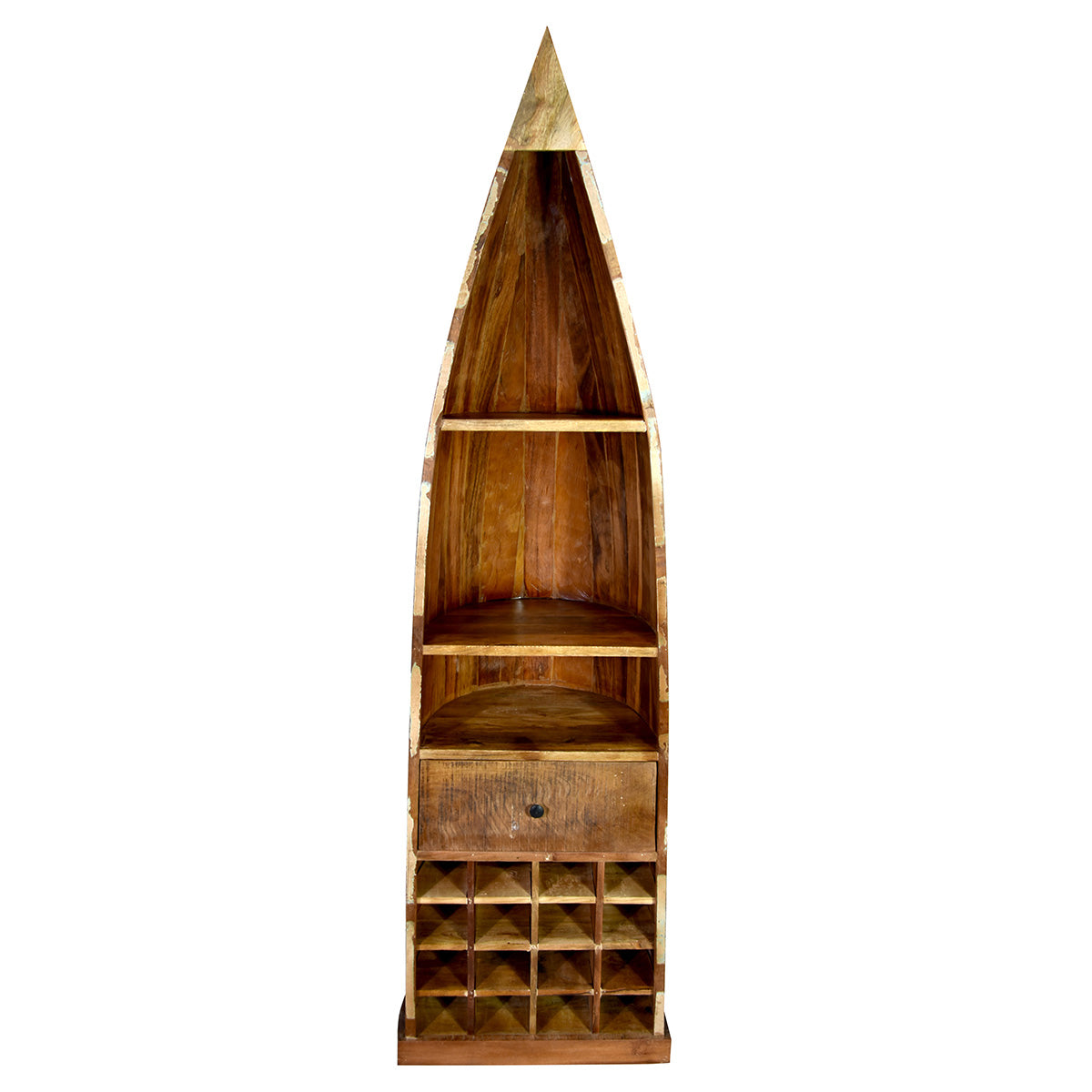 Boat Houten Rek Wijnkast Design