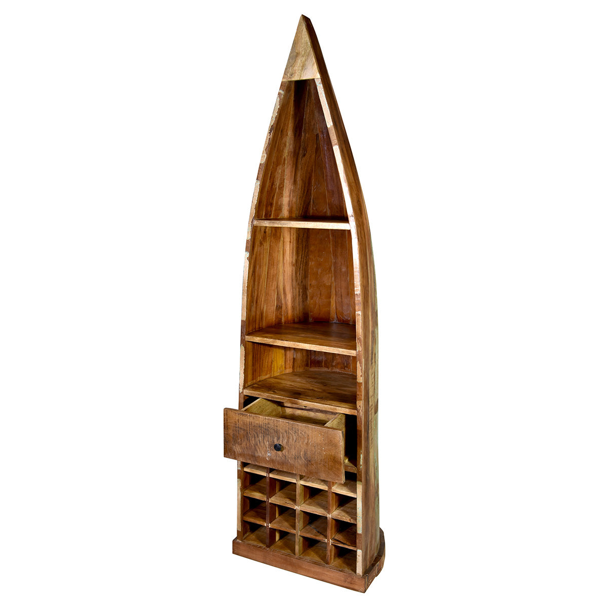 Boat Houten Rek Wijnkast Design