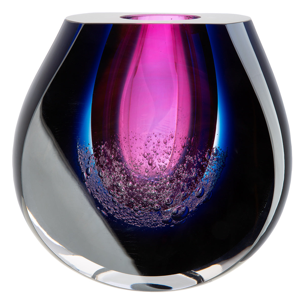 Blauwe vaas Dark Abyss 18.5 cm