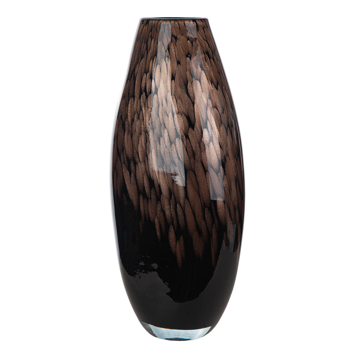 Zwarte glazen vaas Lemark 42,5 cm