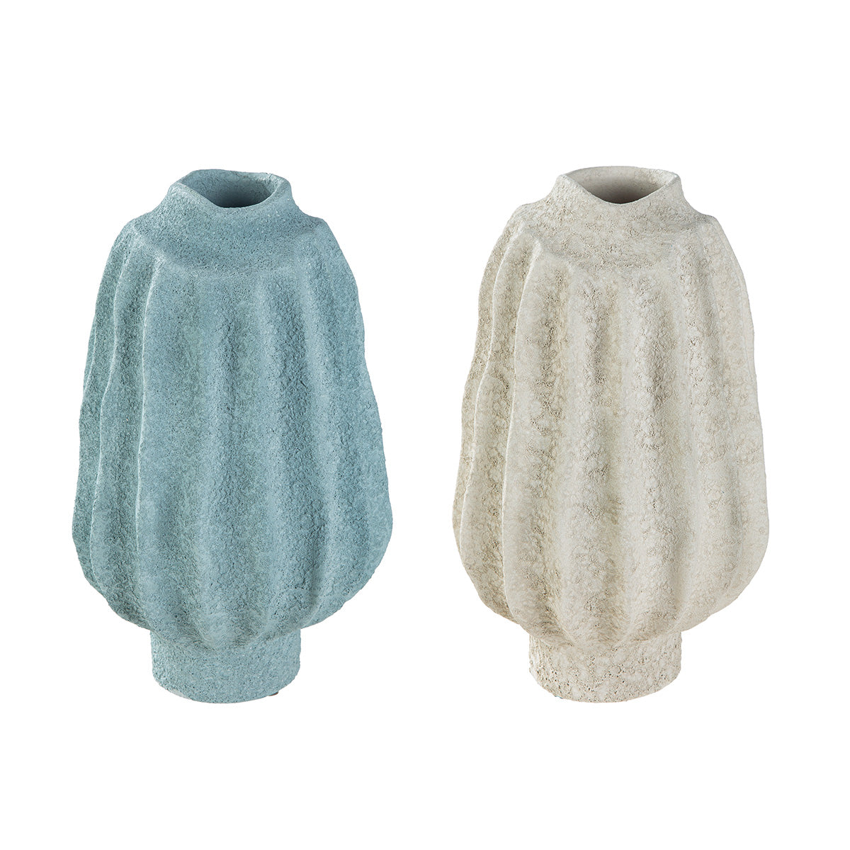 Stegna Vaas Crème Lichtblauw 31 cm