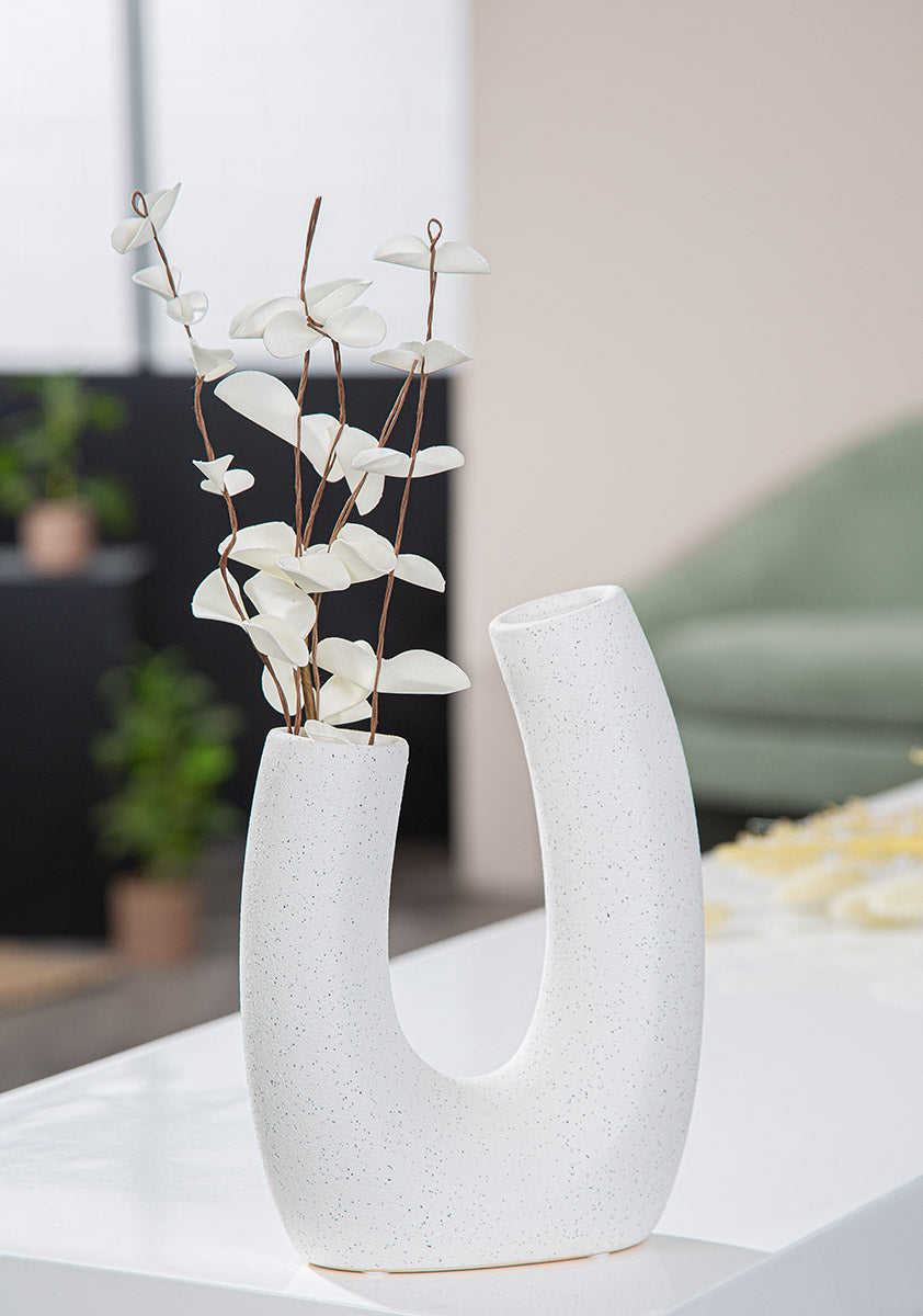 Maceria Vaas Wit Gespikkeld 20.5 cm