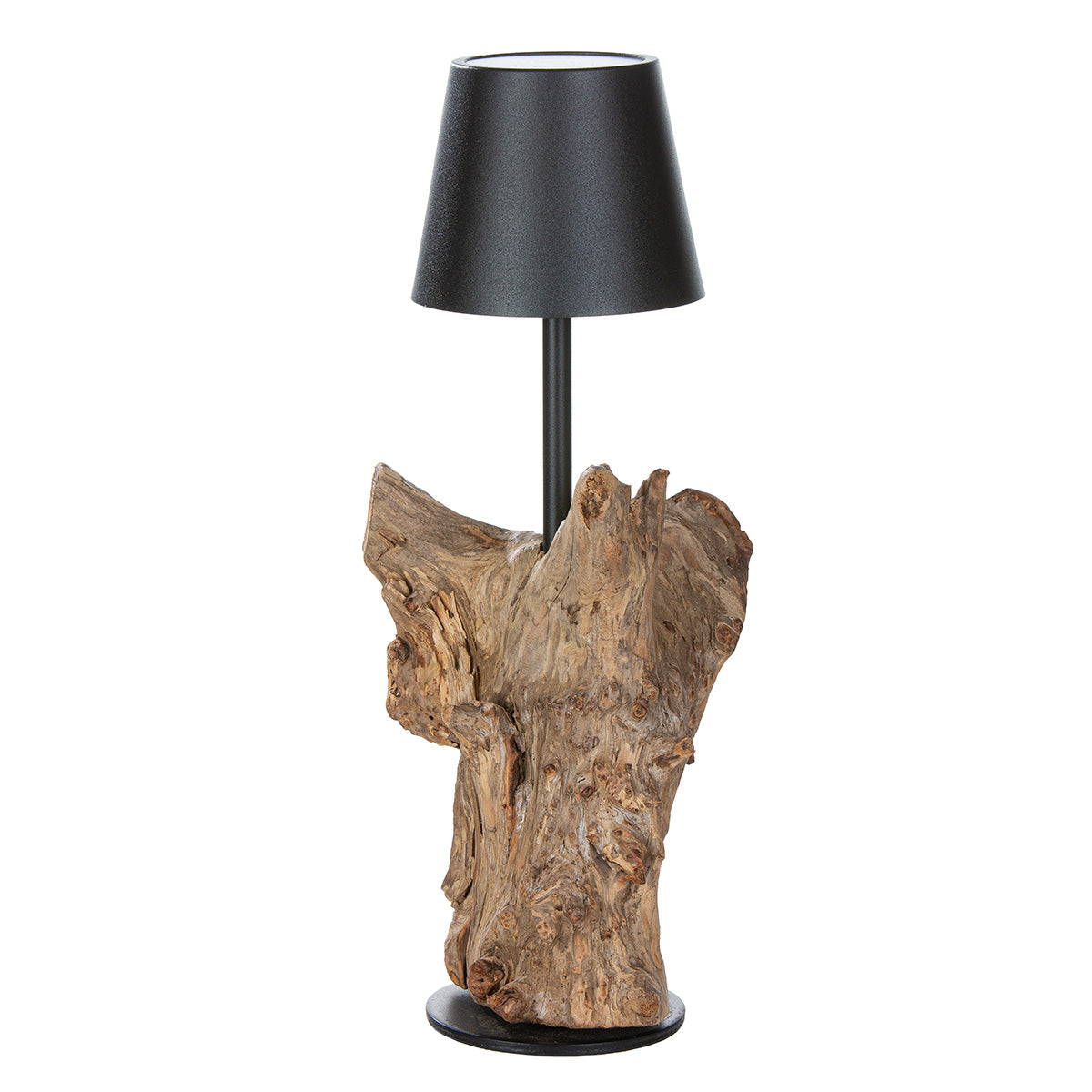LED Tafellamp Metaal Hout Zwart