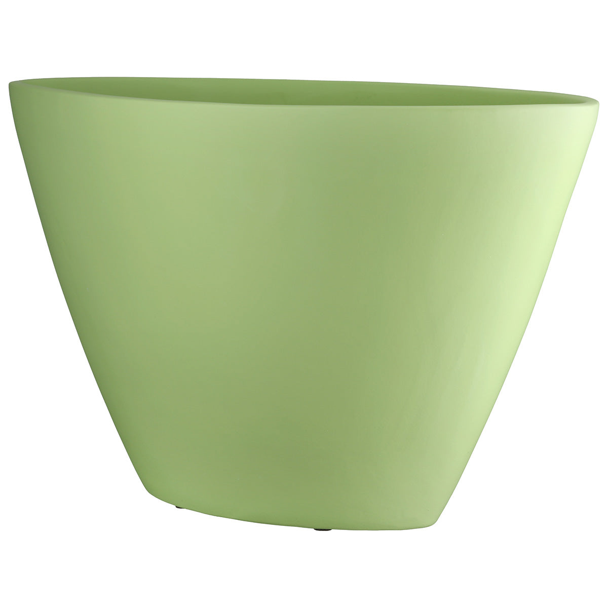 Medilla Platte Vaas Groen Grijs Geel