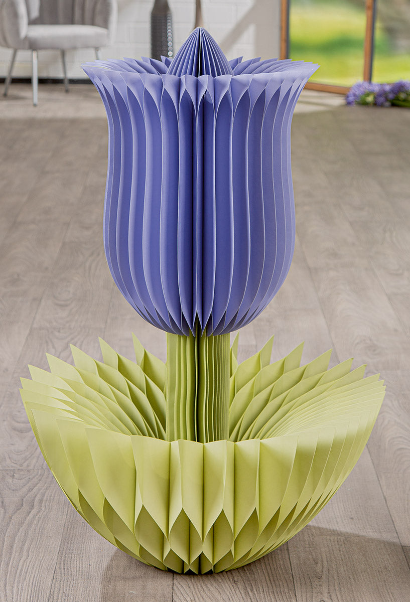 Grote Papieren Tulp Paars 92 cm