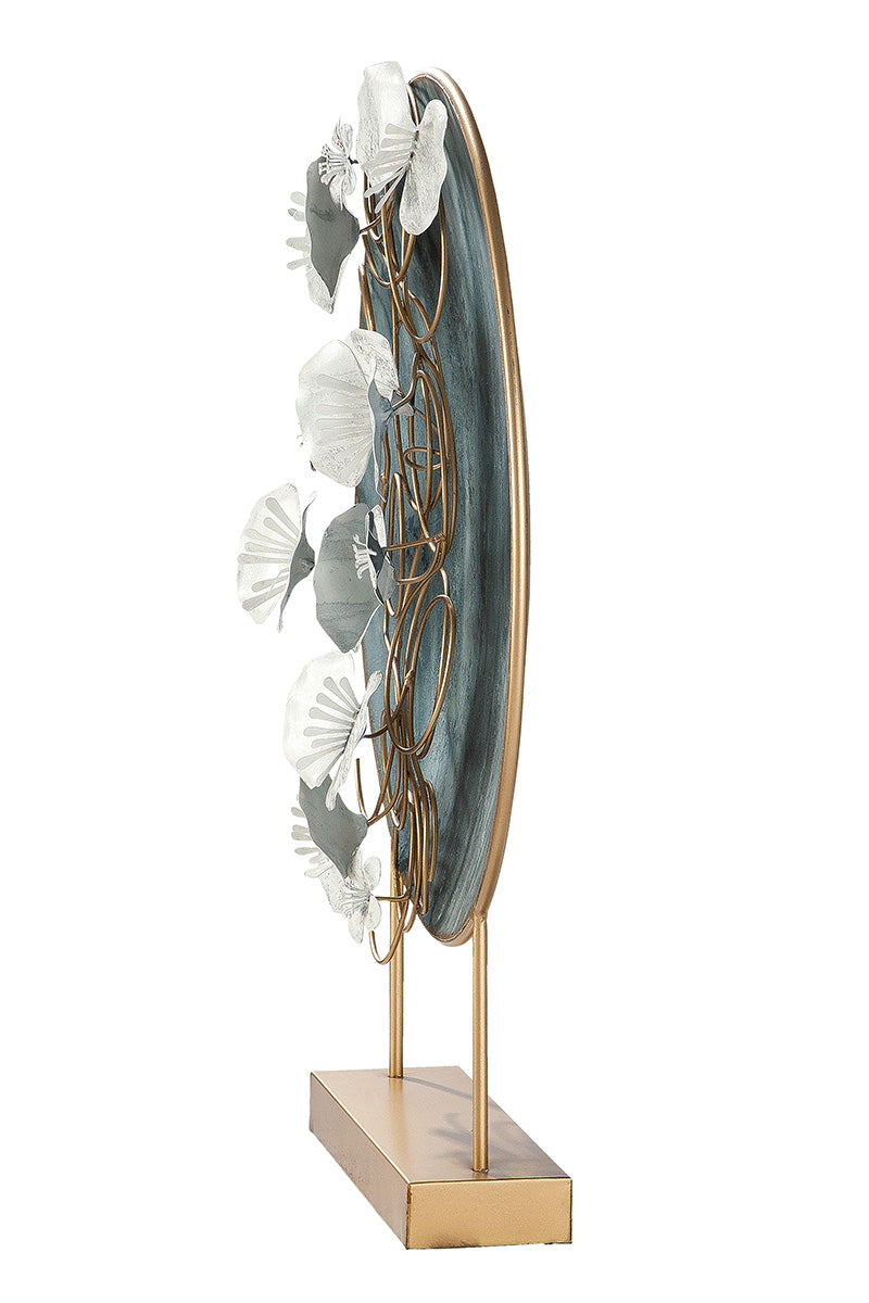 Metalen Sculptuur Blossoms Blauw