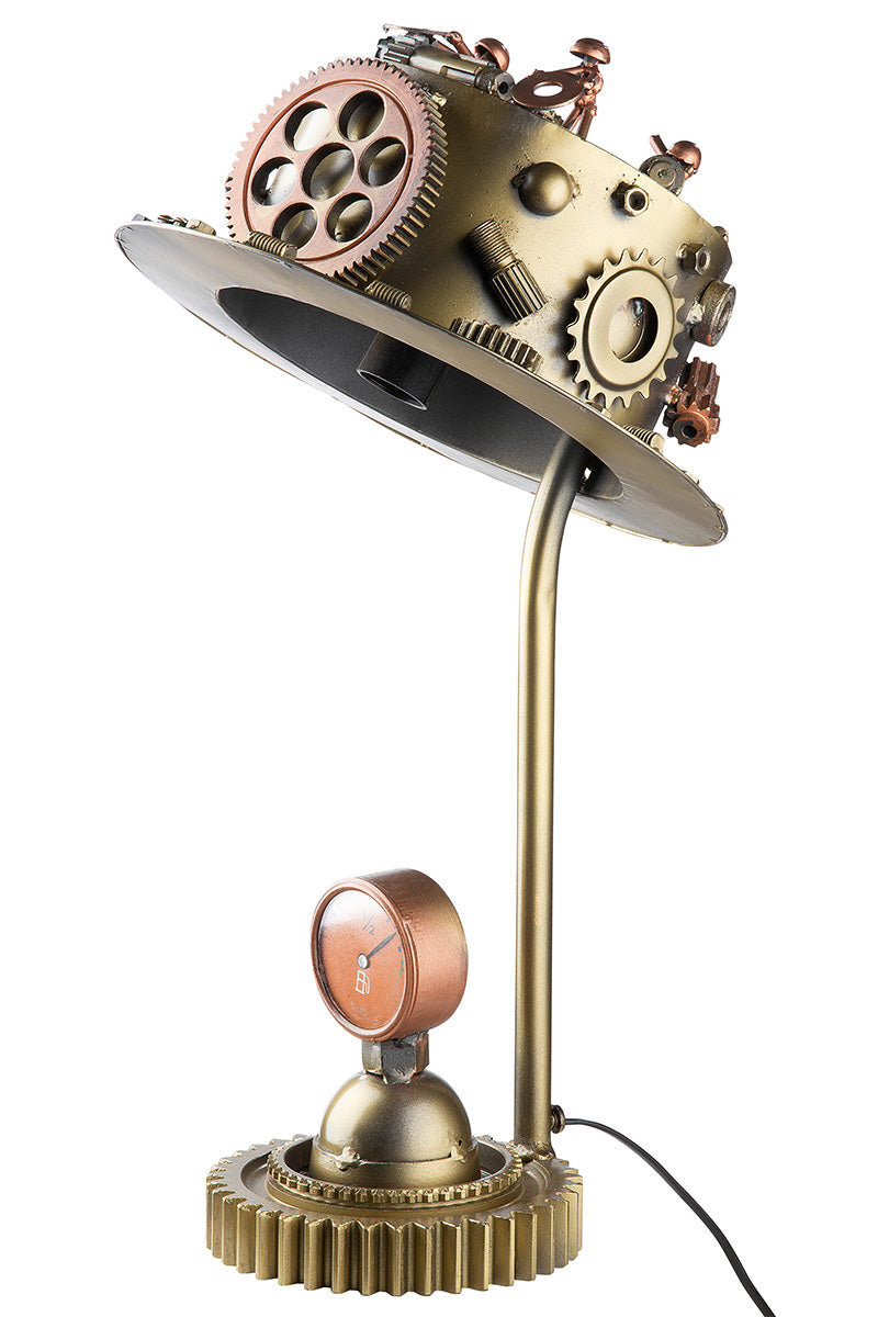 Steampunk Hoed Tafellamp Zilver