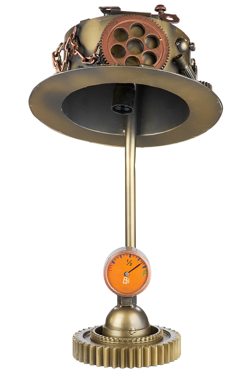 Steampunk Hoed Tafellamp Zilver