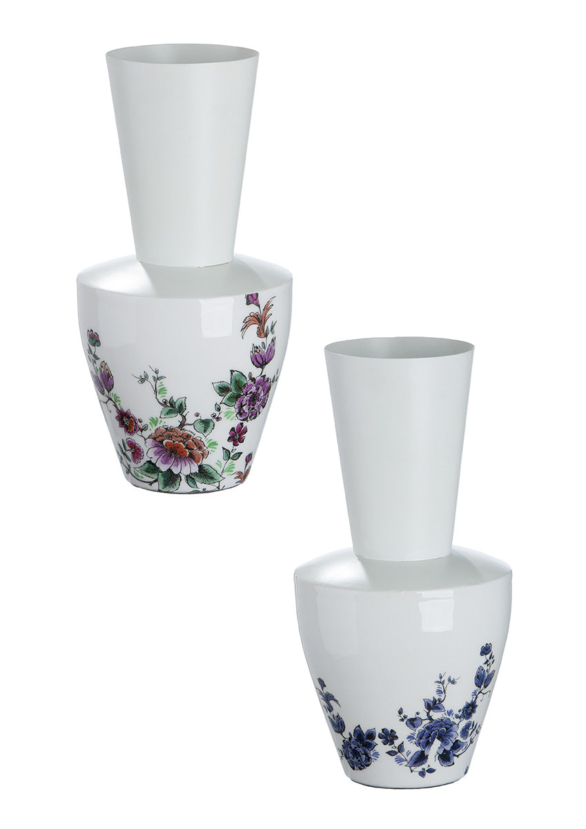 Florale Crèmekleurige Vaas 29 cm