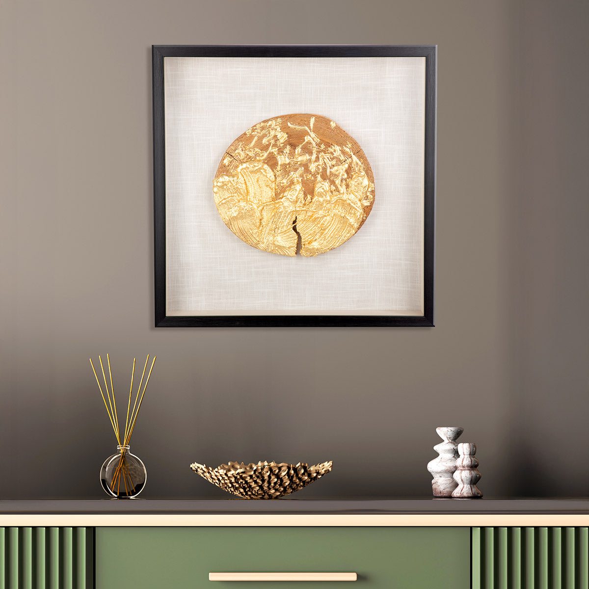 Holzscheibe 3D wanddecoratie 60 cm