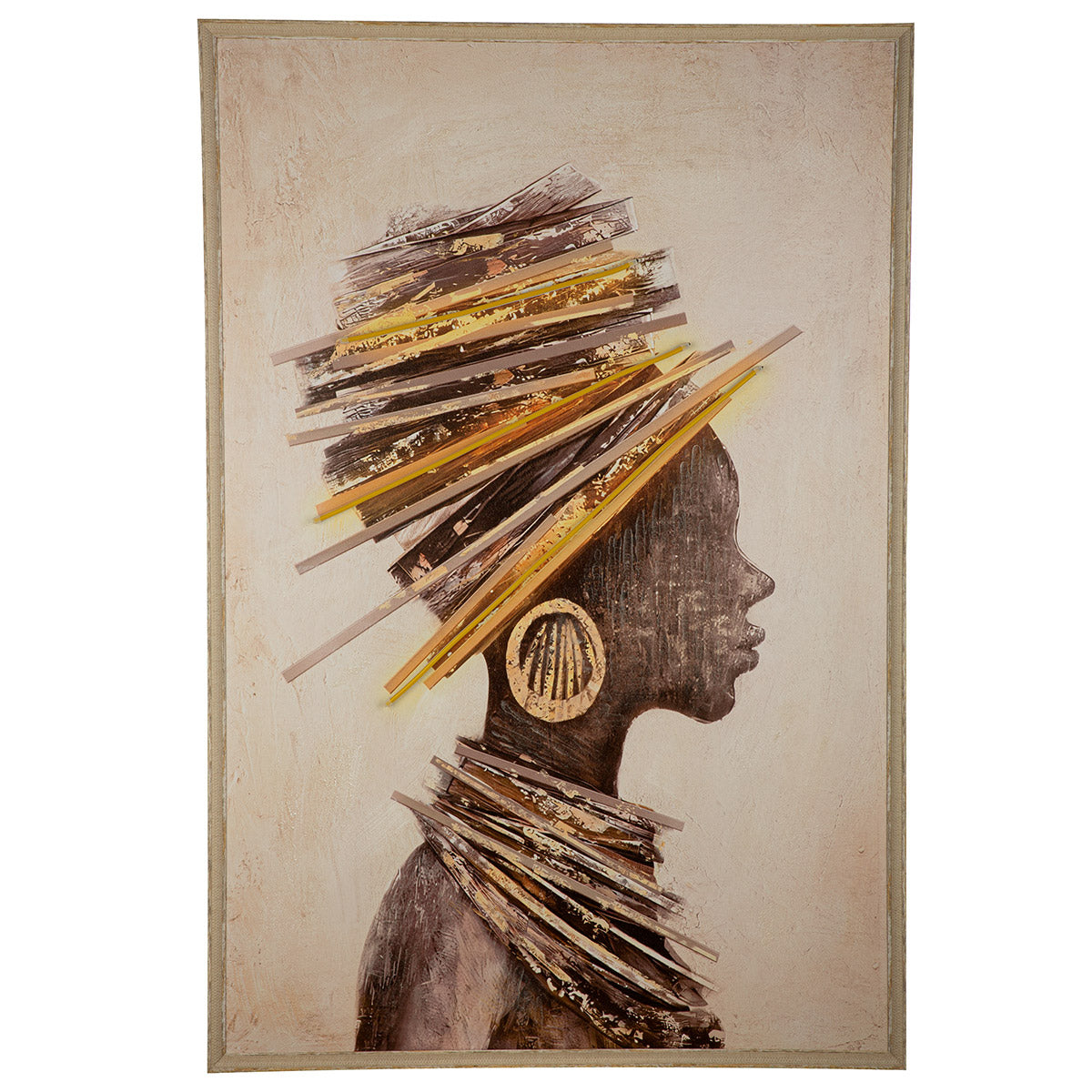 Milele LED-vrouwenschilderij 123 cm