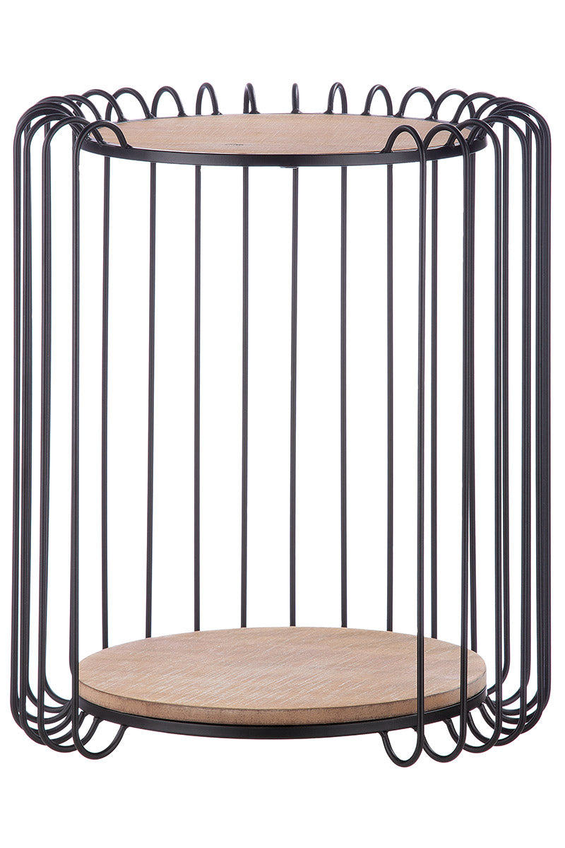 Gabbia ronde bijzettafel zwart