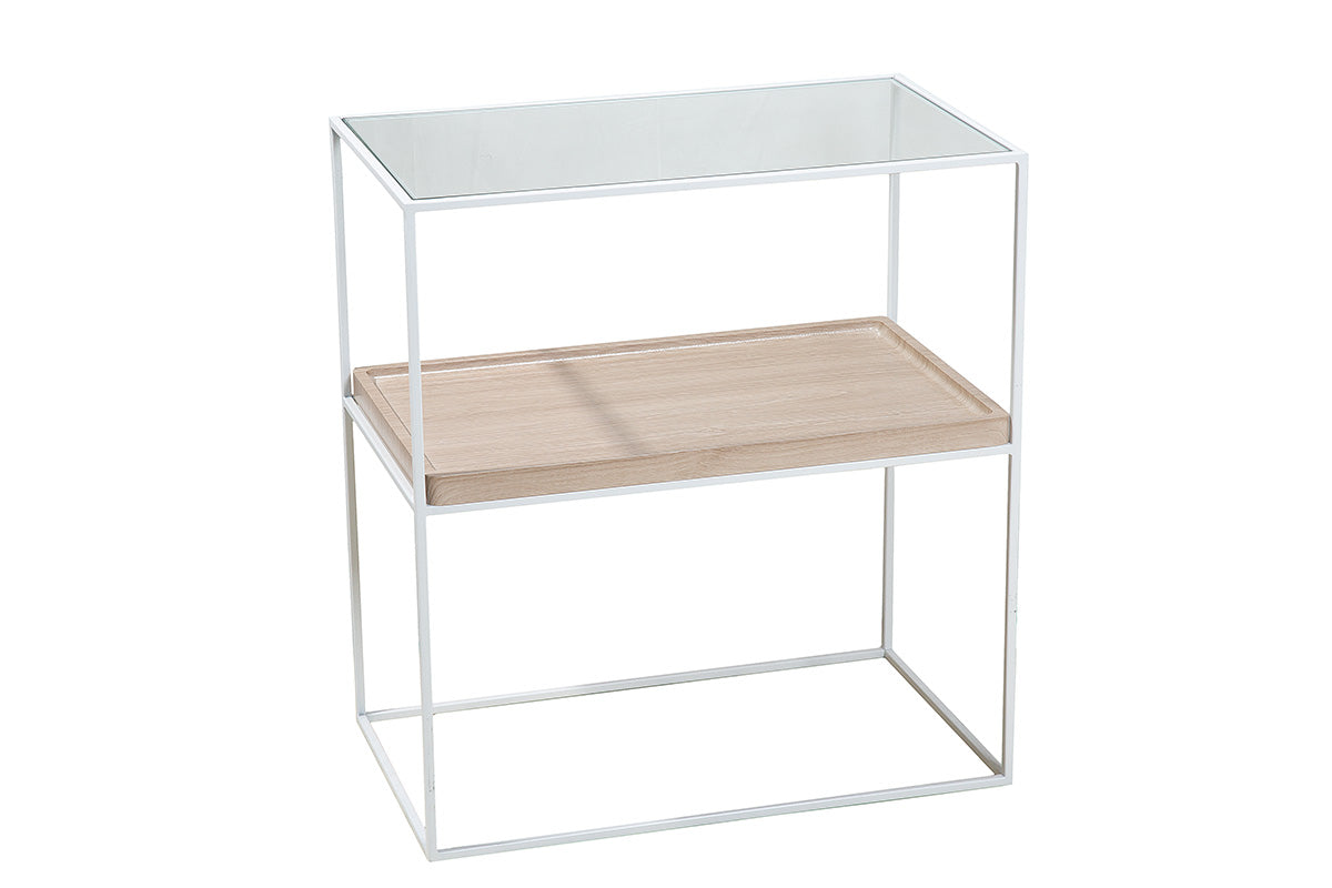 Pure Witte Metalen Bijzettafel