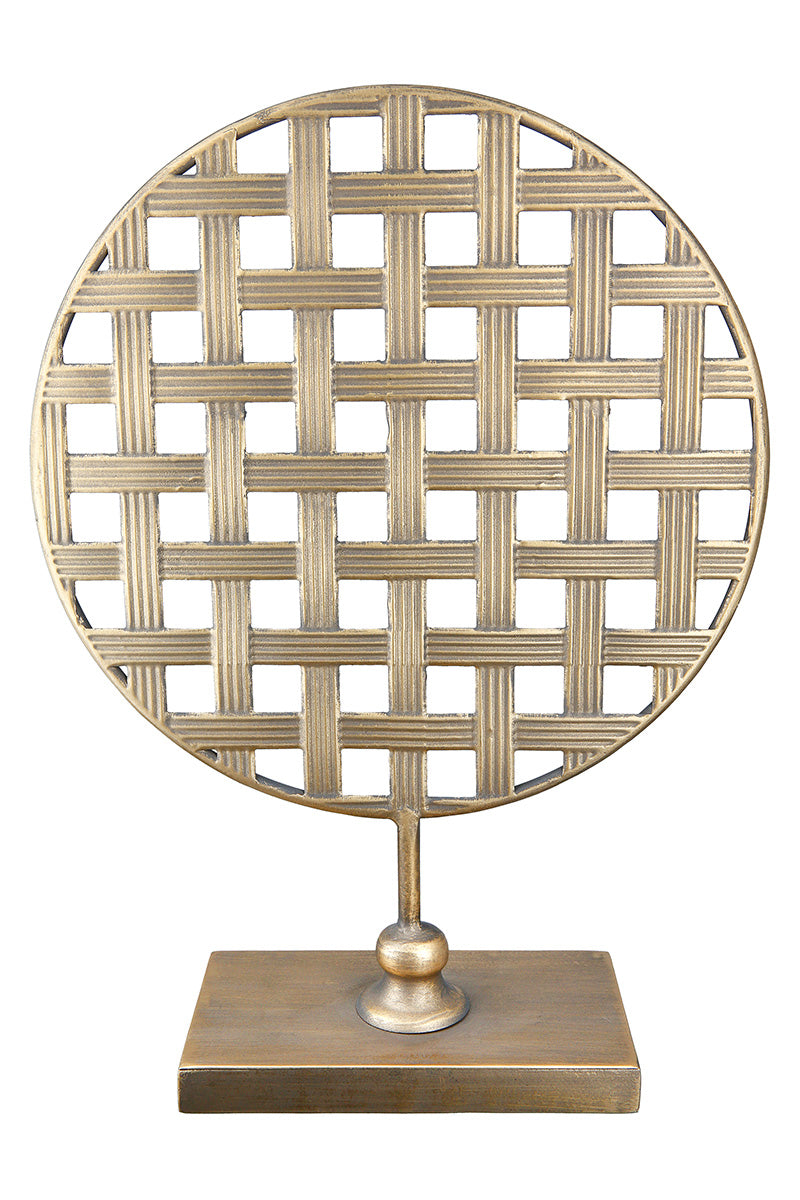 Network Ronde Sculptuur Goud
