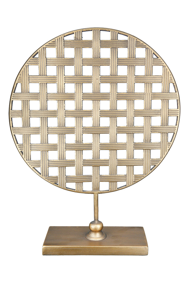 Network Ronde Sculptuur Goud