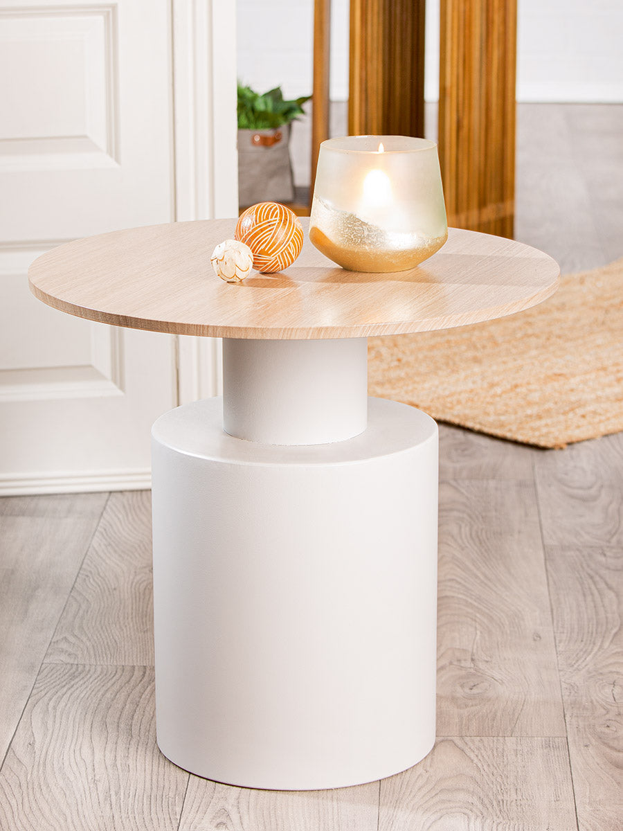 Living Ronde Metalen Bijzettafel